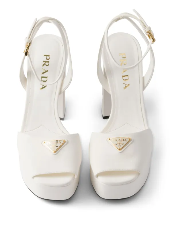 PRADA ホワイトエスパドリーユサンダル PRADA プラダ サイズ:39 22SS 1XX619 エスパドリーユスライド