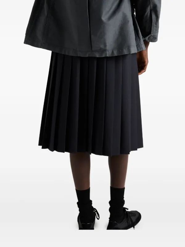 【関税&送料込】Prada Gonna Plisse In Flanella Prada Gonna Midi Plissé | Blu | FARFETCH IT