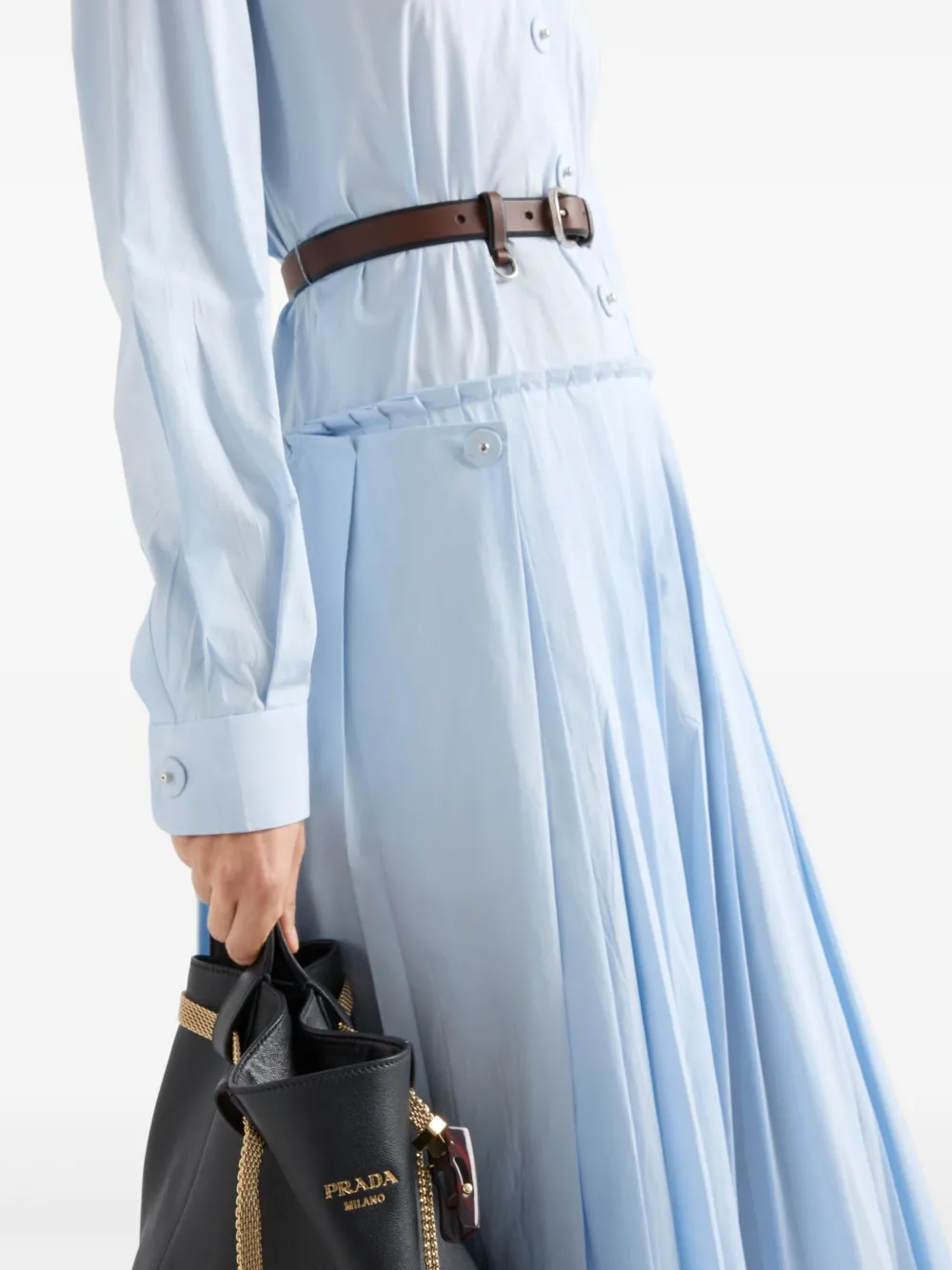 Prada Geplooide jurk Blauw