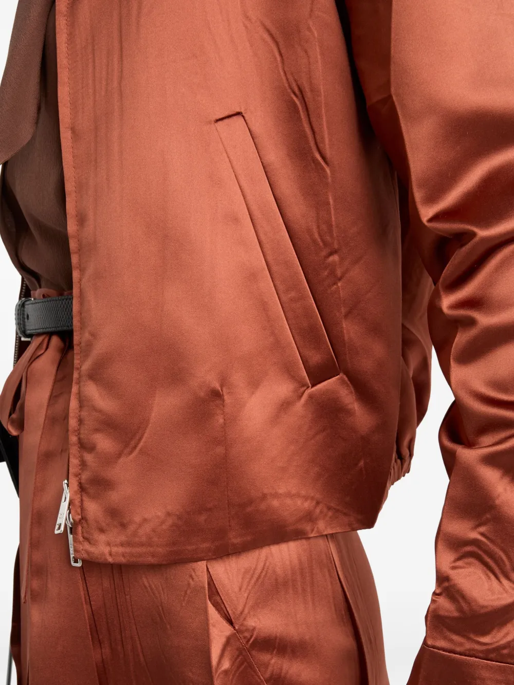Prada Duchess satijnen jack Oranje