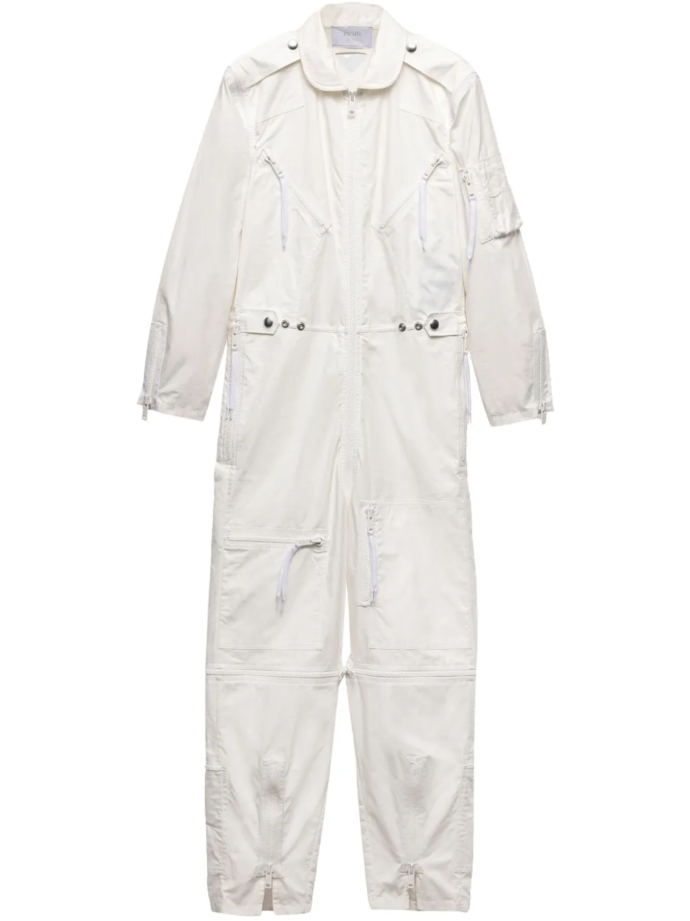 Prada jumpsuit con cuello redondo | blanco | Image 1