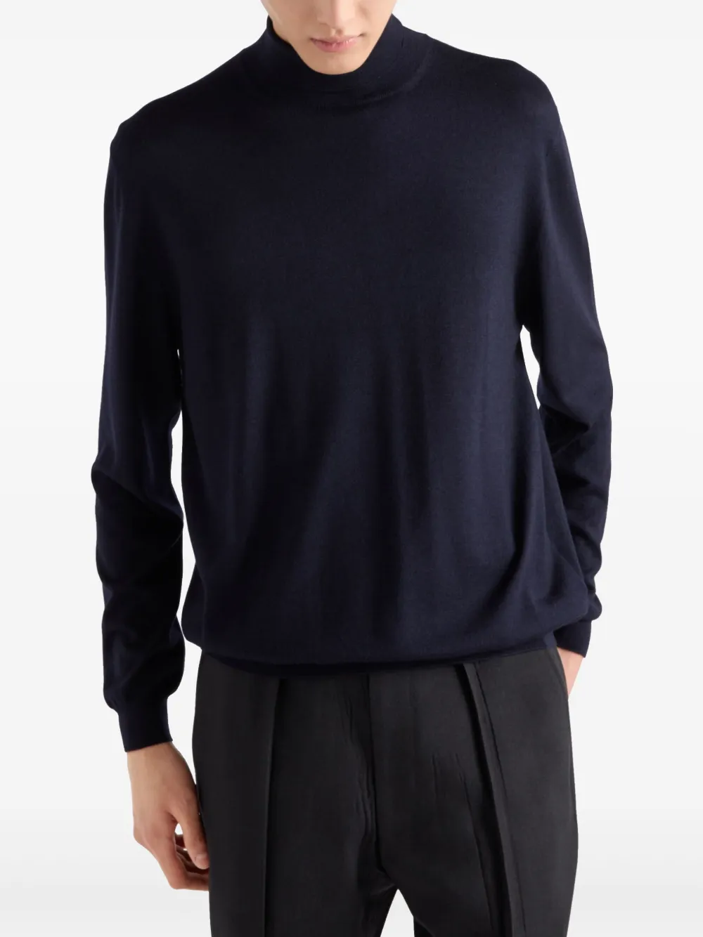 Prada Fijngebreide coltrui Blauw