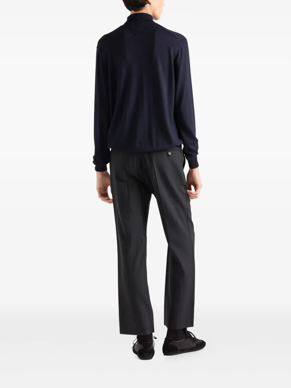 Prada Fijngebreide coltrui Blauw