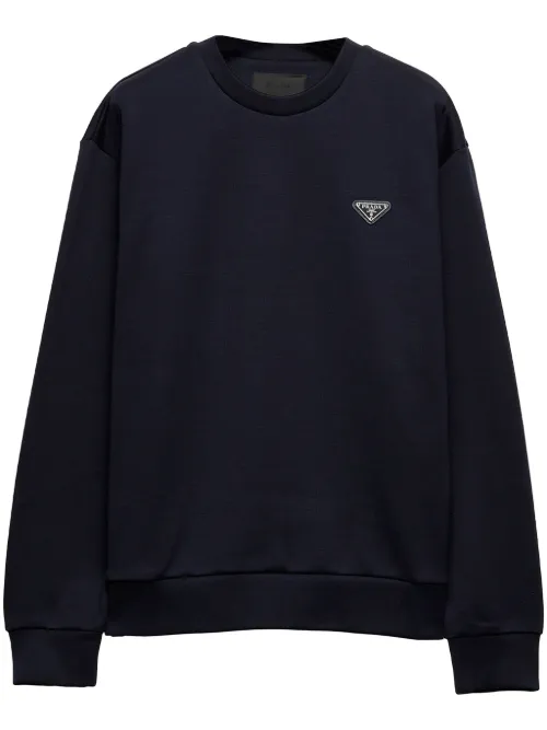 Sweat à logo triangulaire - Prada - Modalova