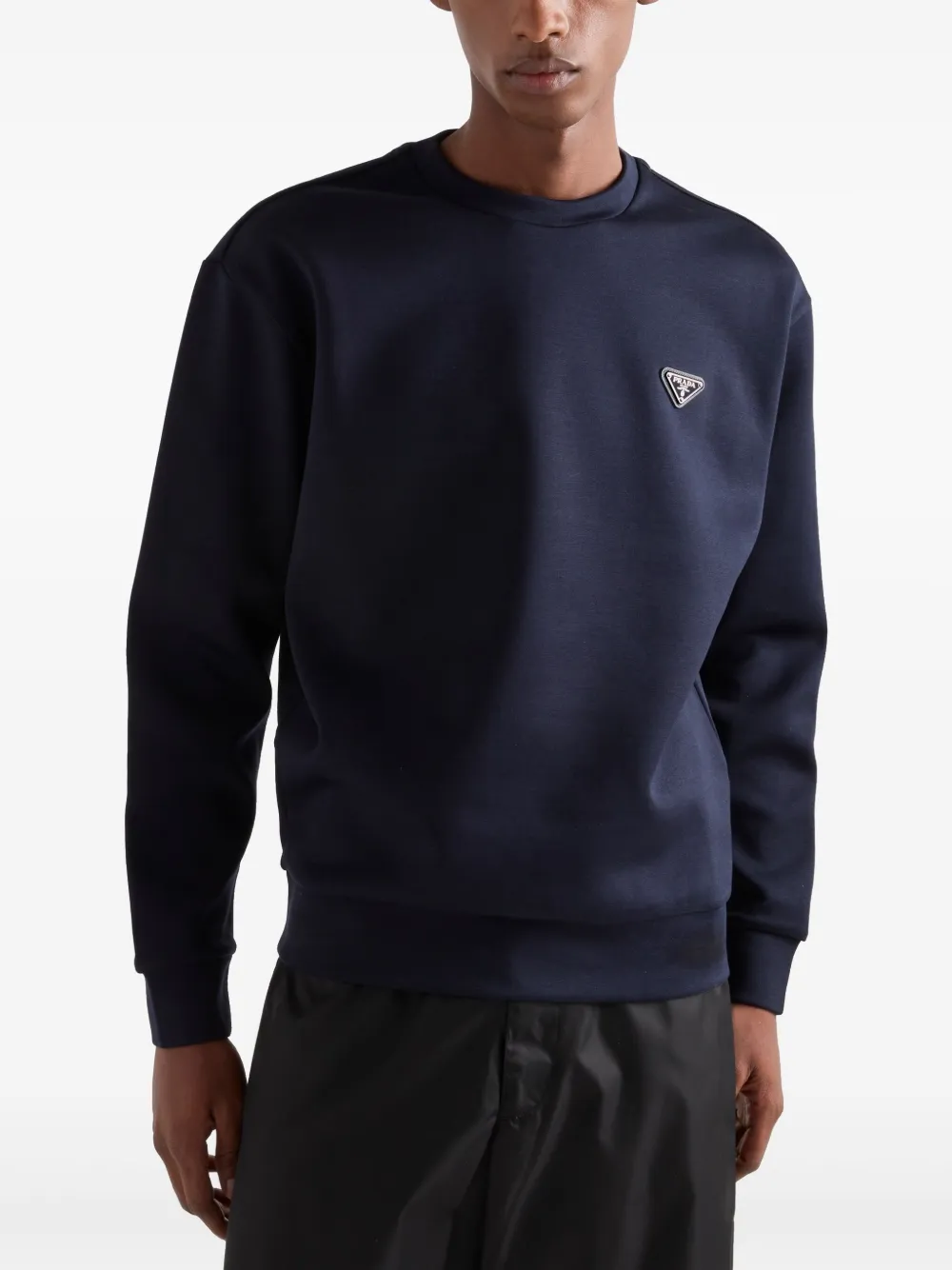 Prada T-shirt met triangel-logo Blauw