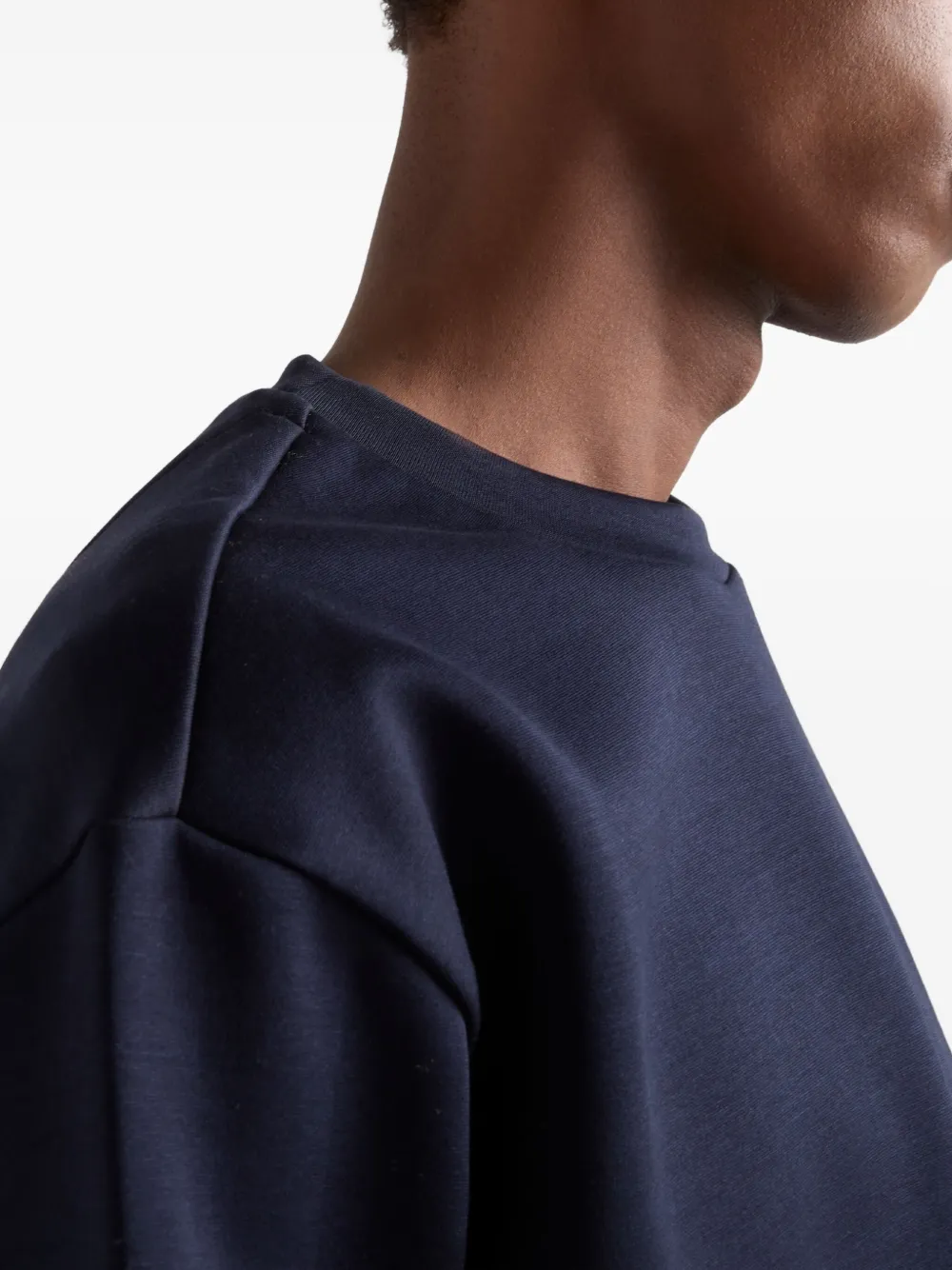 Prada T-shirt met triangel-logo Blauw