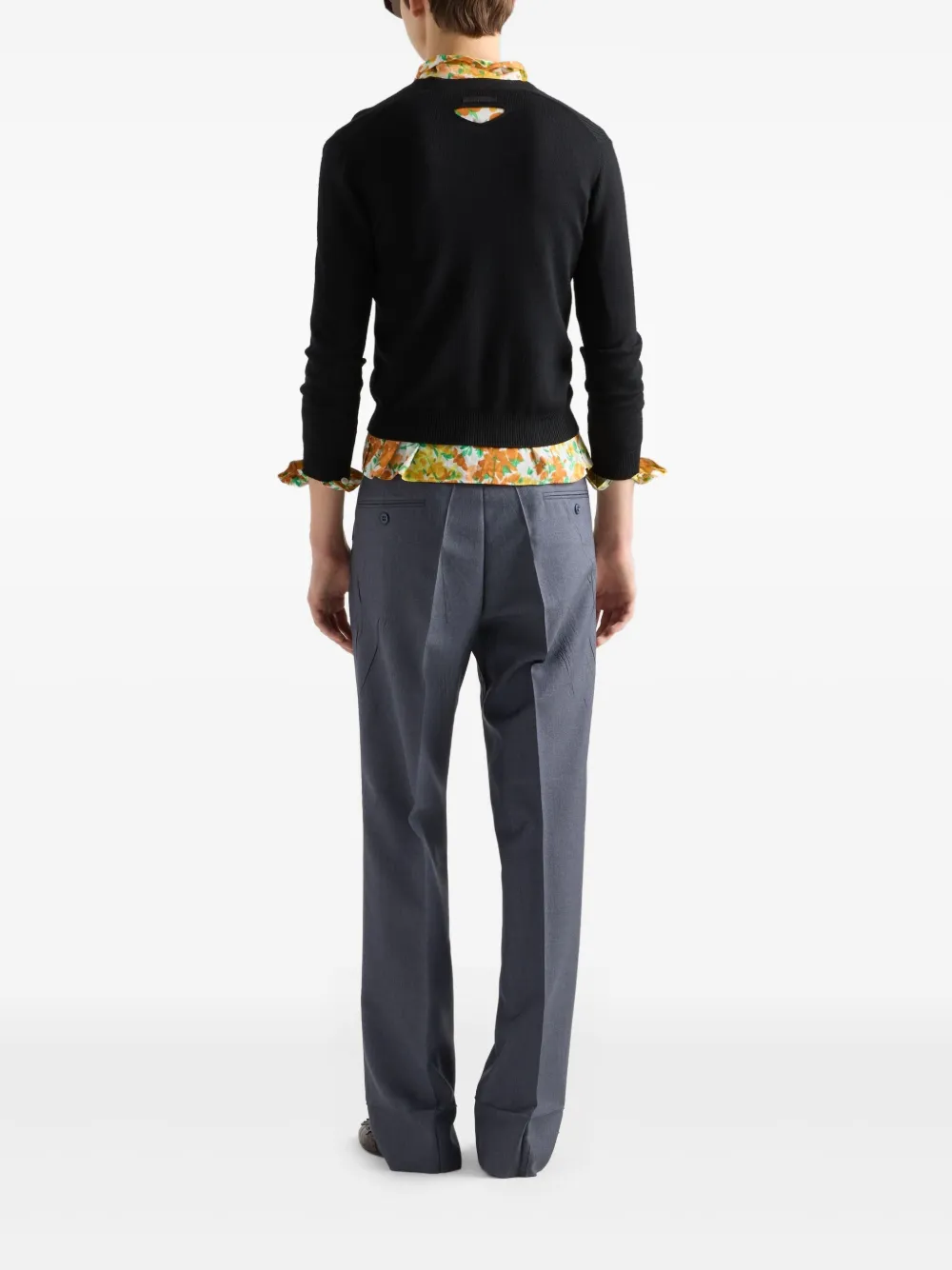 Prada Broek met wijde pijpen Blauw