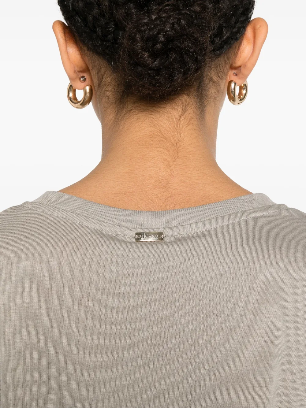 Herno Fijngebreid T-shirt Beige