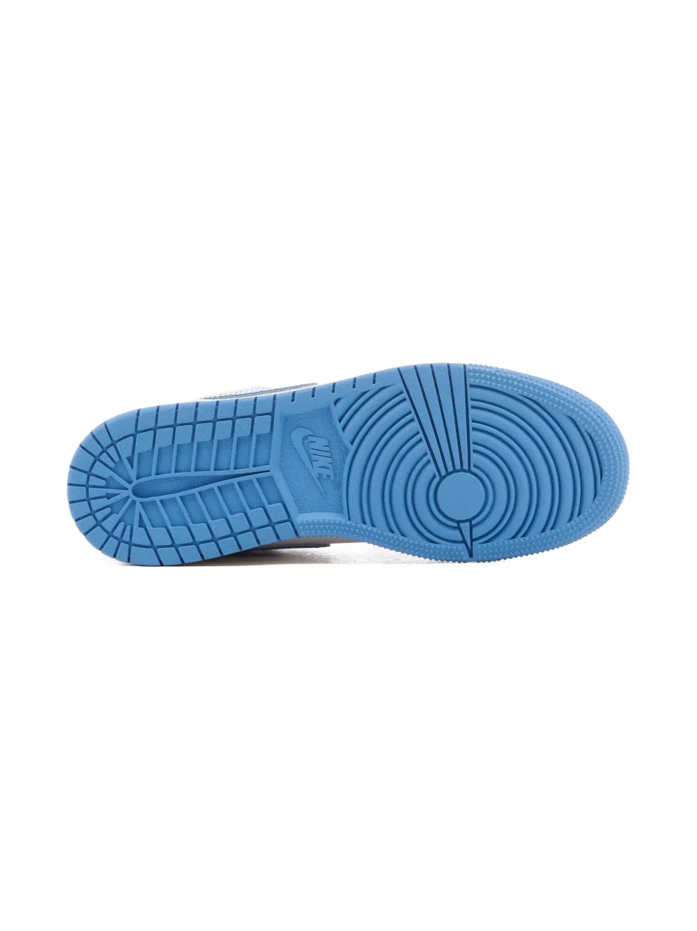 Jordan Kids Jordan 1 Low SE "White Legend Blue Patent" sneakers