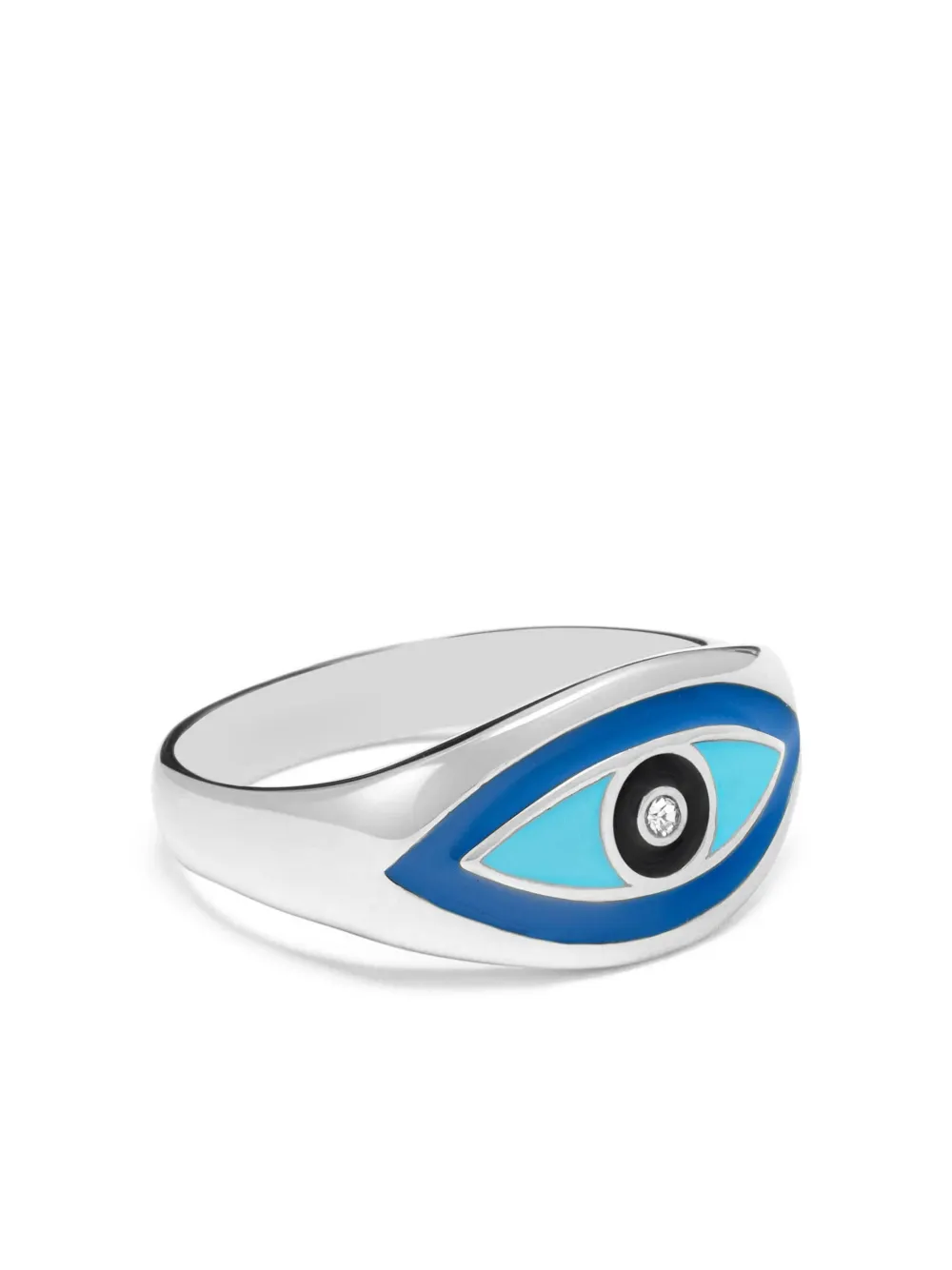 Nialaya Jewelry Evil Eye ring - Zilver