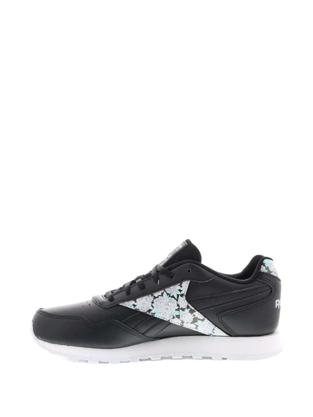 Reebok Cl Harman Run Floral-print Sneakers In Black