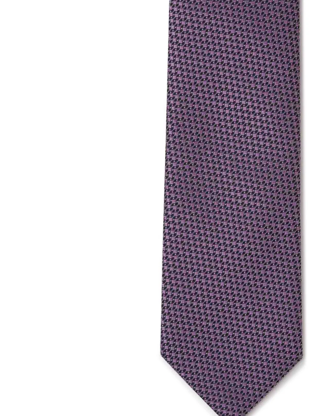 Brioni textured silk tie Paars