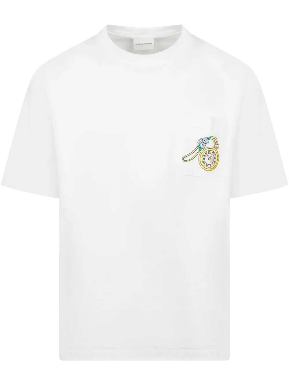 Drôle De Monsieur エンブロイダリー Tシャツ - ホワイト Drôle De Monsieur エンブロイダリー Tシャツ - ホワイト