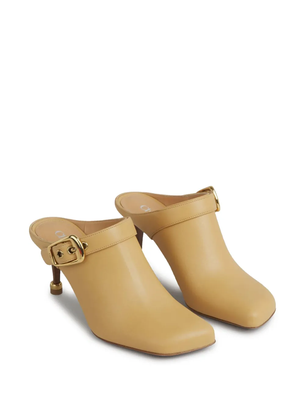 Chloé 75mm Andrea mules - Geel