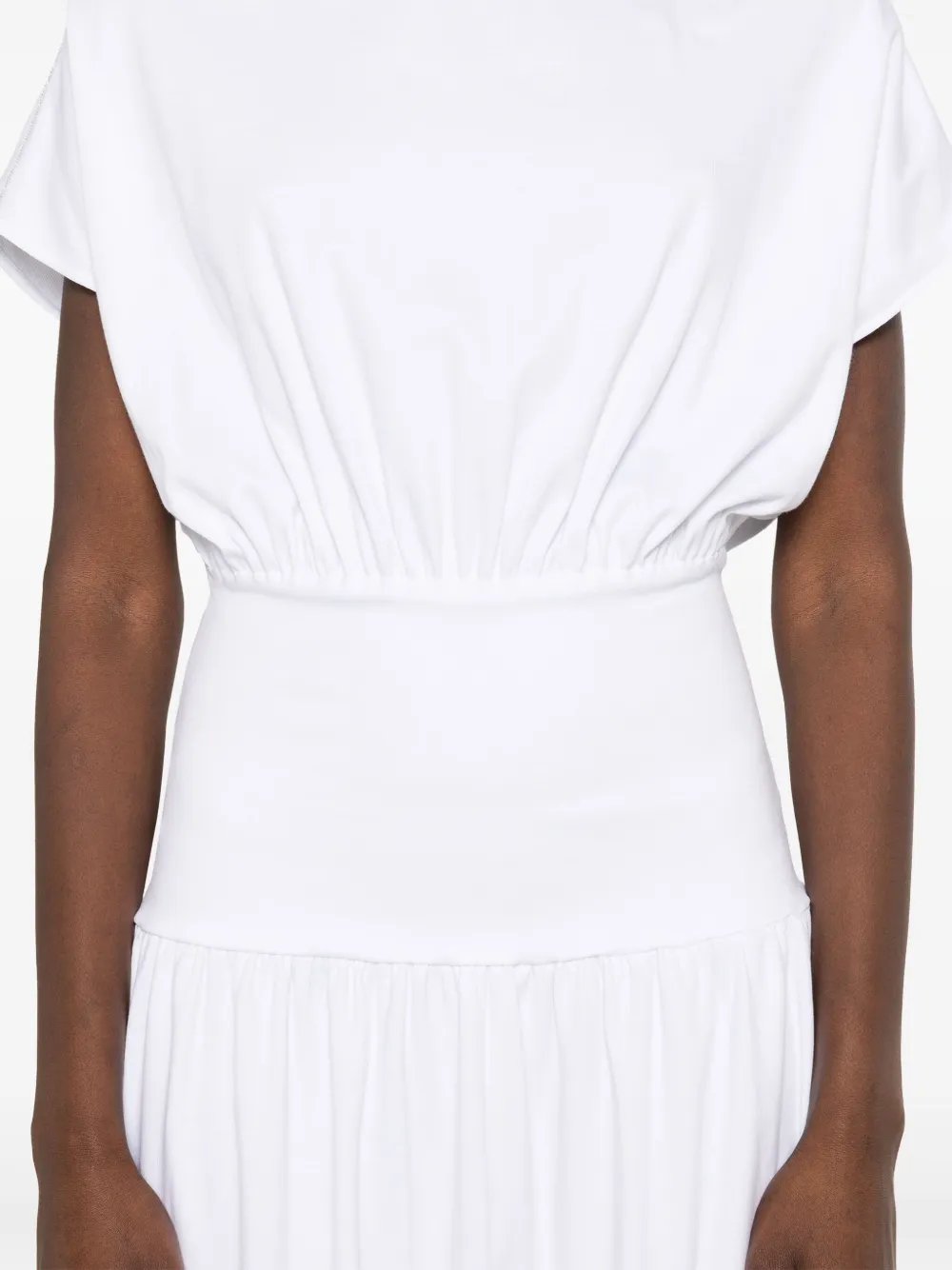 Fabiana Filippi Jersey midi-jurk Wit