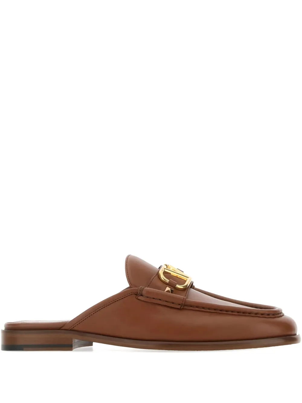 Valentino Garavani VLogo leren slippers Bruin