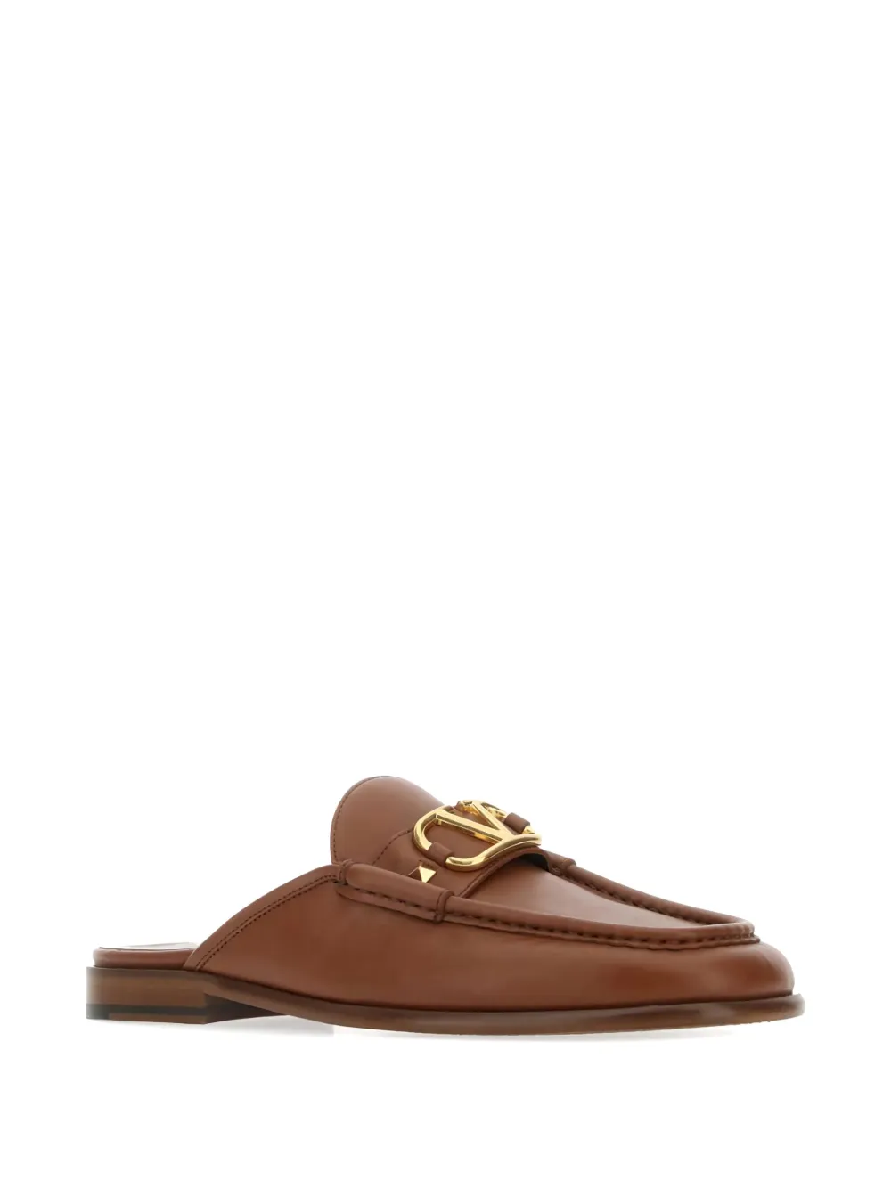 Valentino Garavani VLogo leather slippers - Bruin