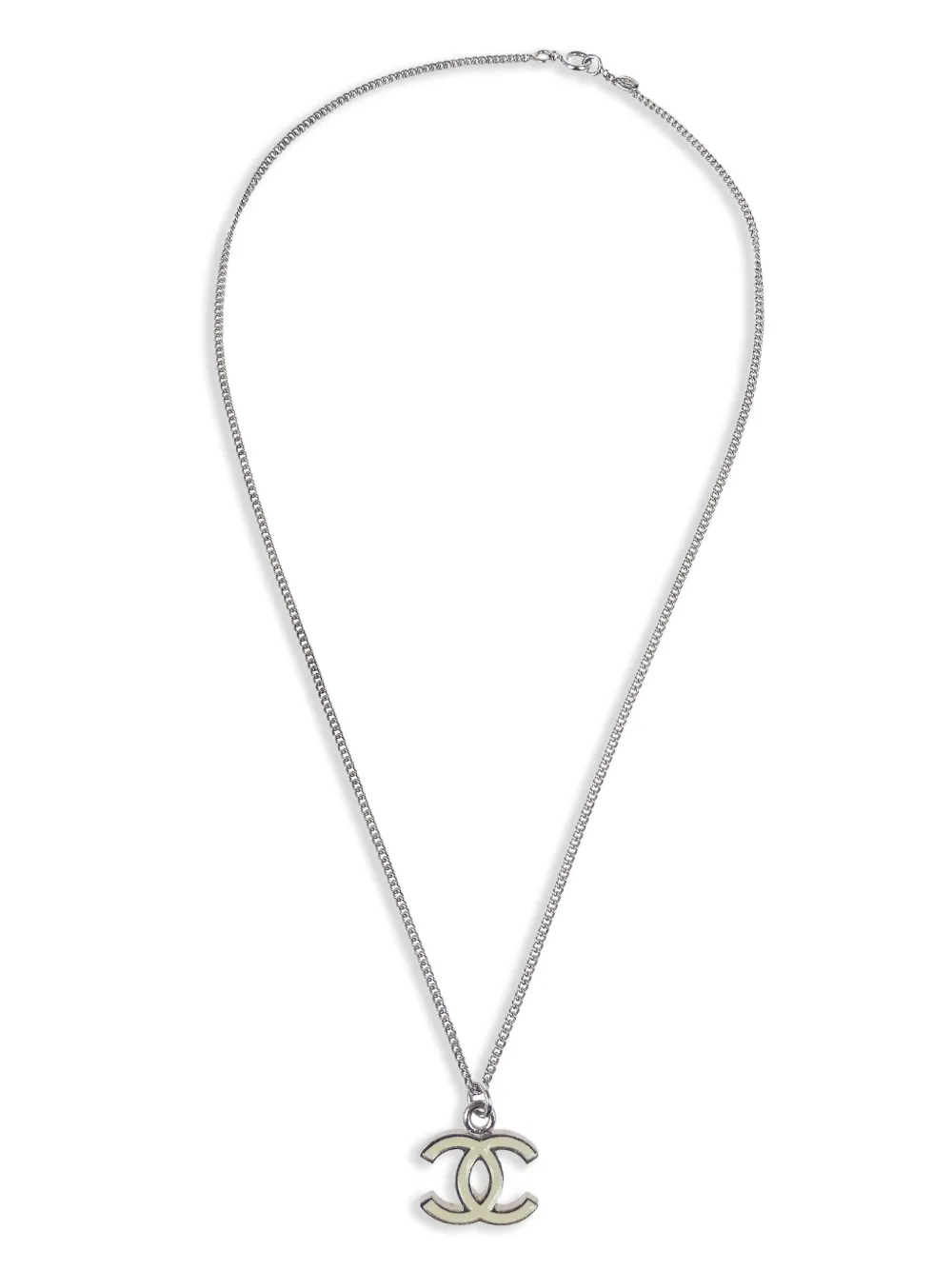 CHANEL Pre-Owned collier à pendentif logo CC (2007) | argent | Image 1