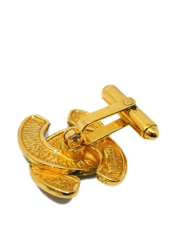 CHANEL Pre-Owned 1990-2000s マトラッセ ココマーク カフスボタン  