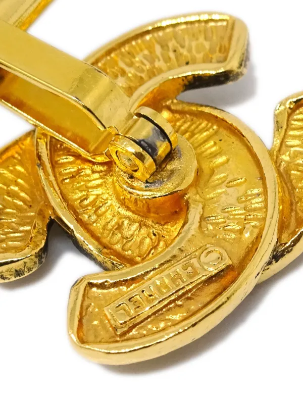 CHANEL Pre-Owned 1990-2000s マトラッセ ココマーク カフスボタン  