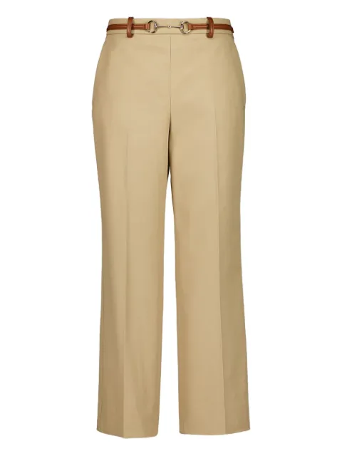 Gucci Horsebit-detail cotton trousers 