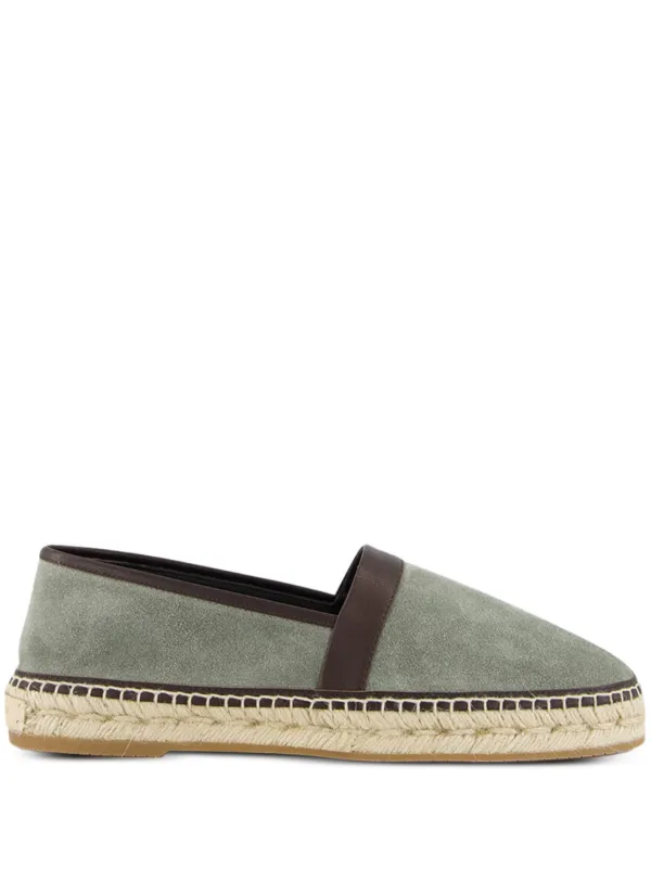 Manolo Blahnik Nerano Suede Espadrilles in Green