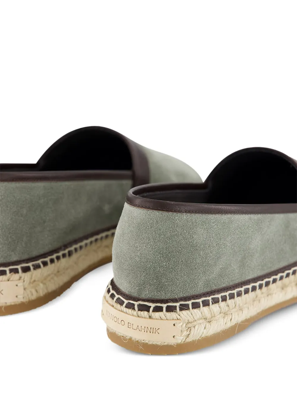 Manolo Blahnik Nerano suede espadrilles Green