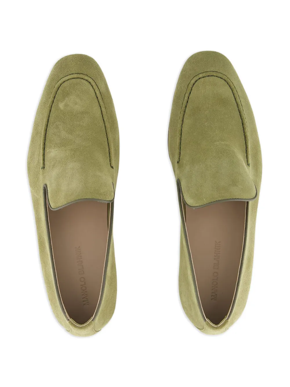 Manolo Blahnik Truro suede loafers Green