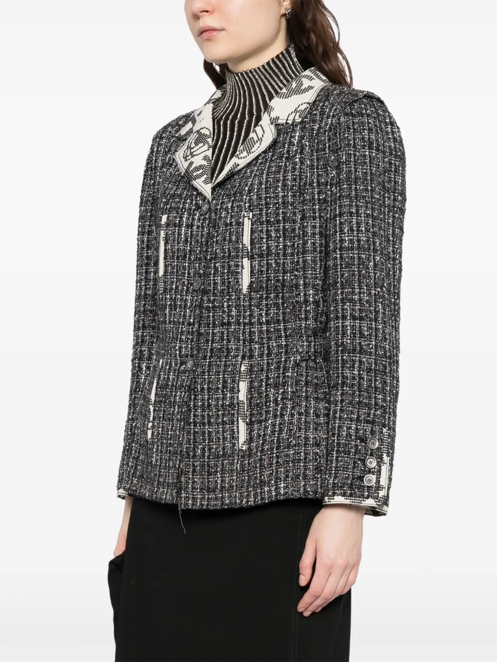 Pre-owned Chanel 2006 Single Breasted Jacket In Black