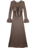 Rokh cross-knitted dress - Brown