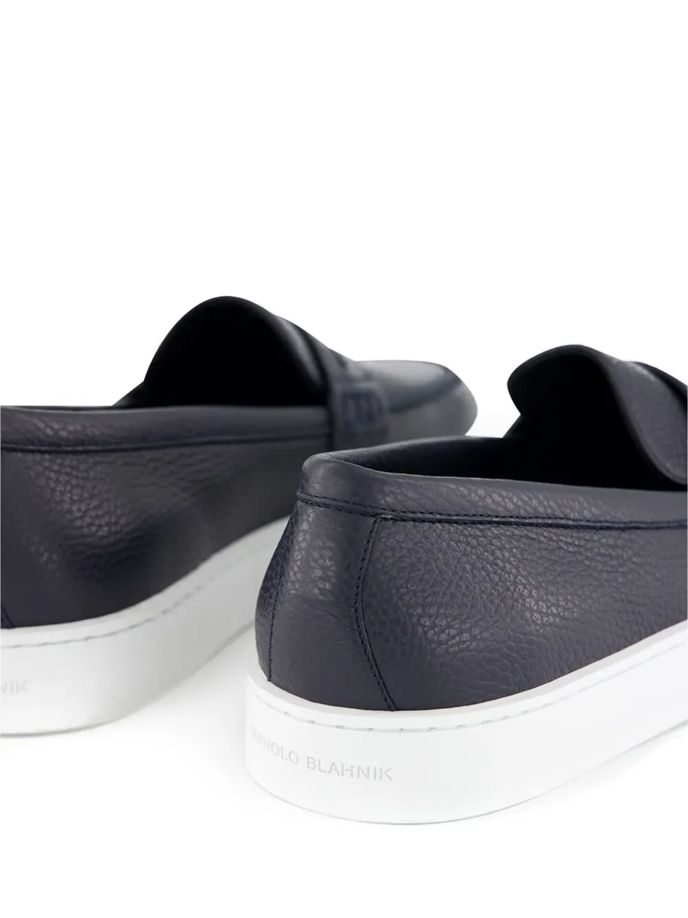 Manolo Blahnik Ellis leather loafers Blue