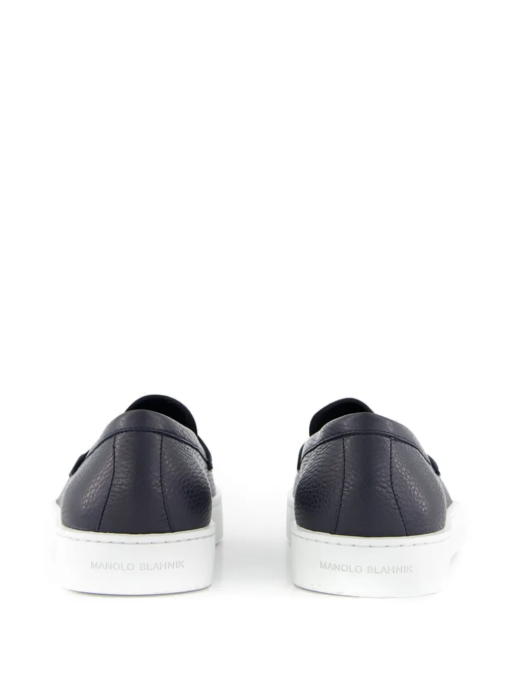 Manolo Blahnik Ellis leather loafers Blue