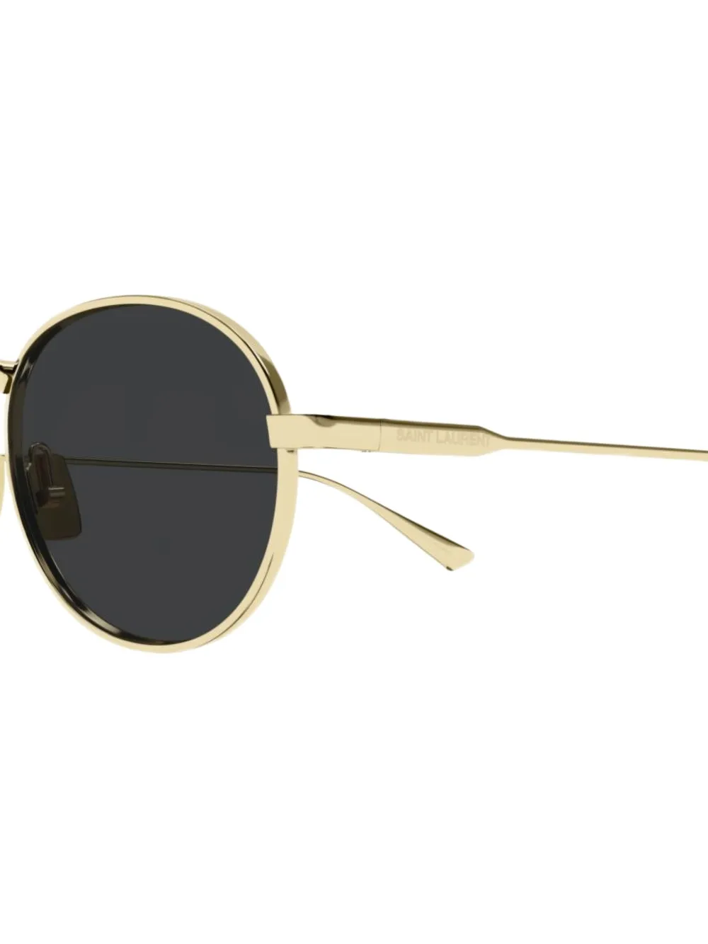 Saint Laurent Eyewear Zonnebril met rond montuur Goud
