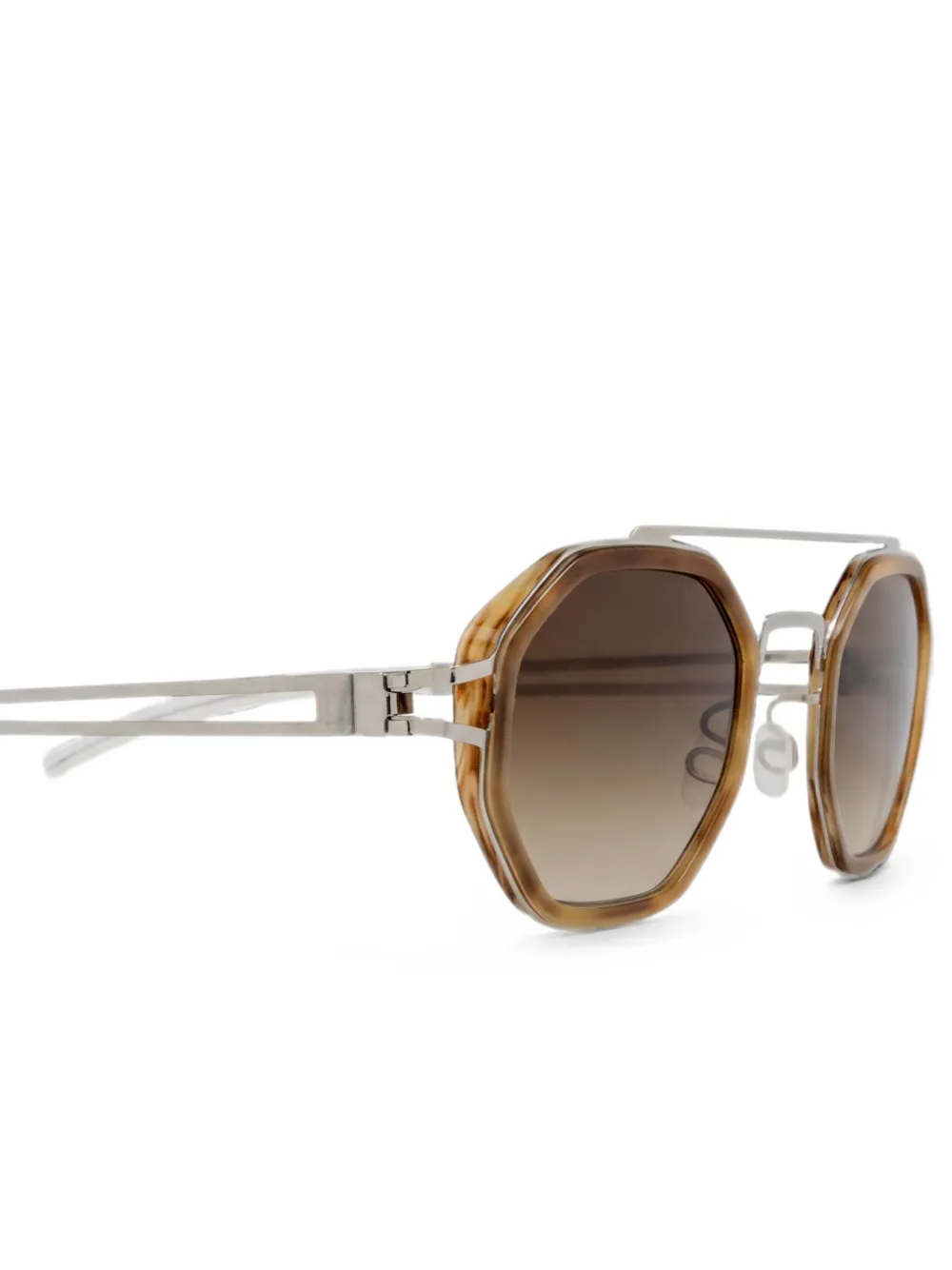 Mykita Zonnebril met geometrisch montuur Zilver