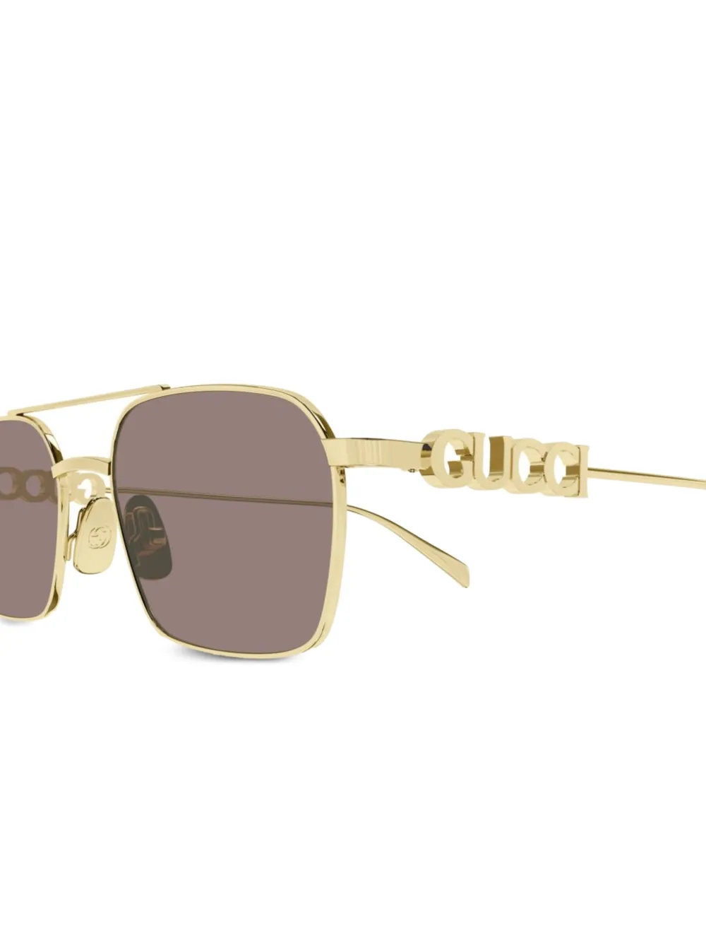 Gucci Eyewear Zonnebril met piloten montuur Goud