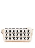 CHANEL Pre-Owned 2003-2004 CC Jersey Pyramid Stud Flap shoulder bag - White