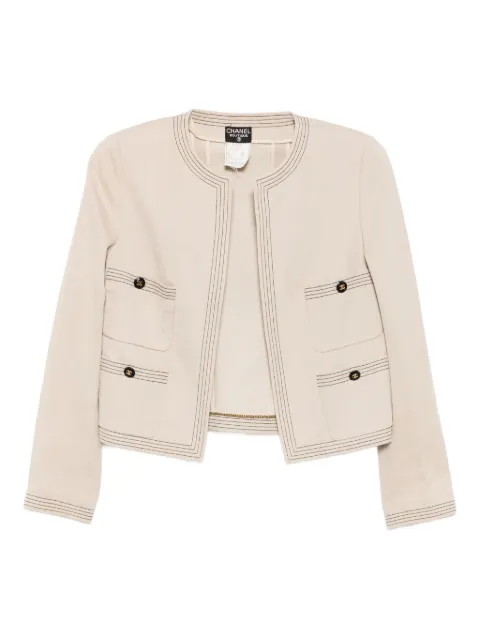 CHANEL Pre-Owned 1990-2000s cotton jacket