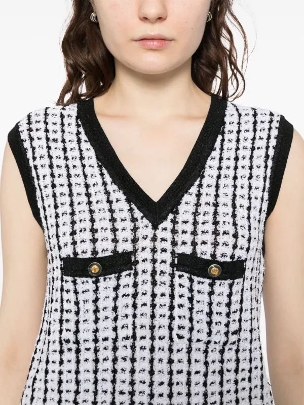 CHANEL ニットノースリーブ □ 45178☆年 CHANEL シャネル ニット