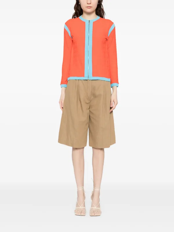 CHANEL Pre-Owned 2002 Zip Up Jacket | Orange | FARFETCH CA