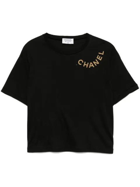 CHANEL Pre-Owned 1990-2000s Round Neck Short Sleeve Top