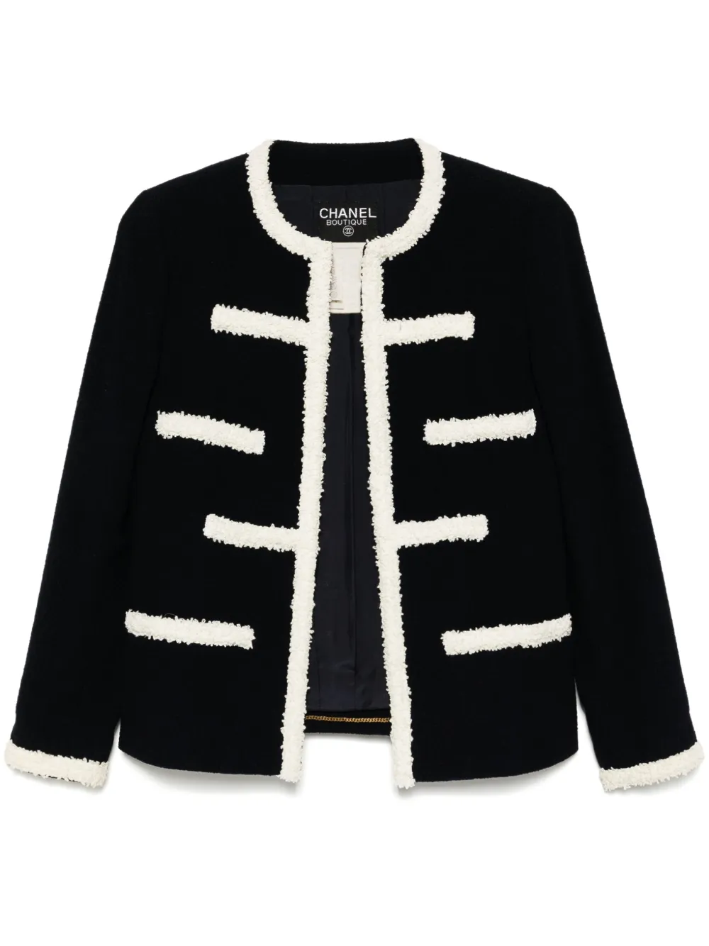 CHANEL Pre-Owned 1995 collarless jacket | Blue | Image 1