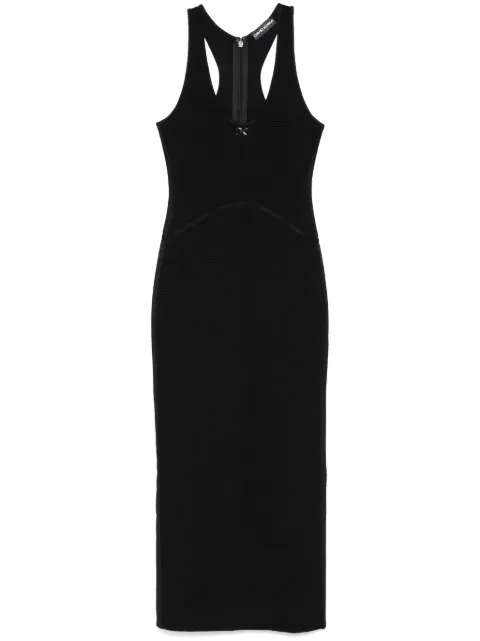 David Koma vestido largo tejido con logo DK