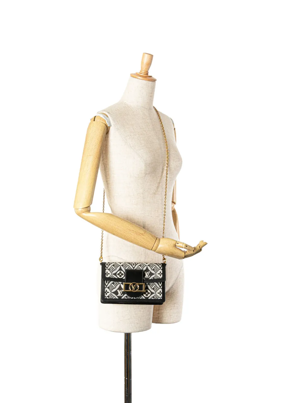 Louis Vuitton Pre-Owned 2020 Monogram Since 1854 Dauphine crossbodytas met kettinghengsel - Zwart