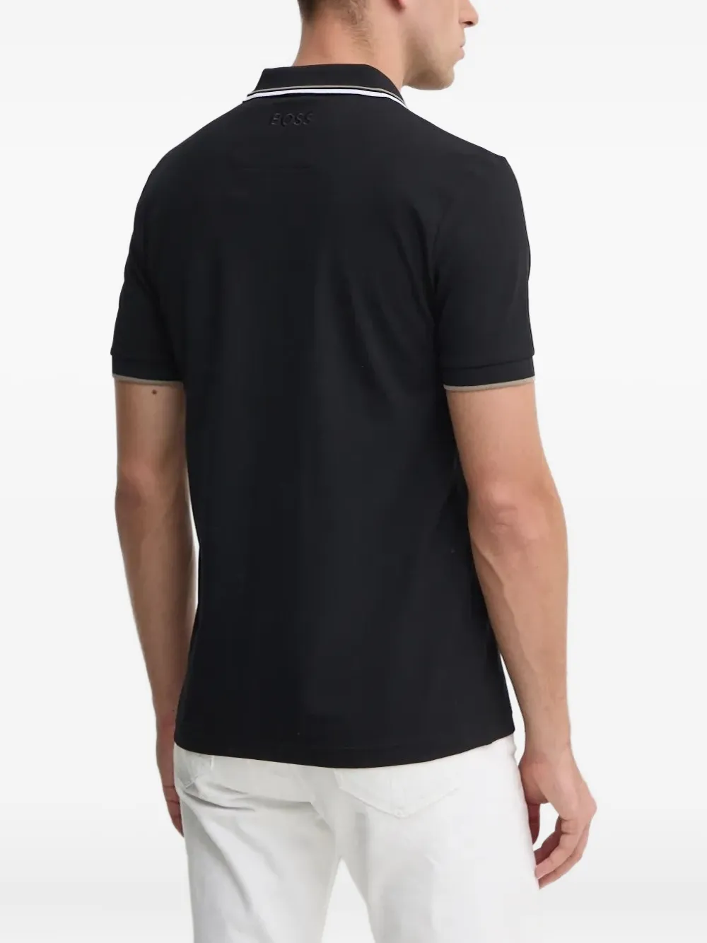 BOSS tipped collar polo shirt | Image 2