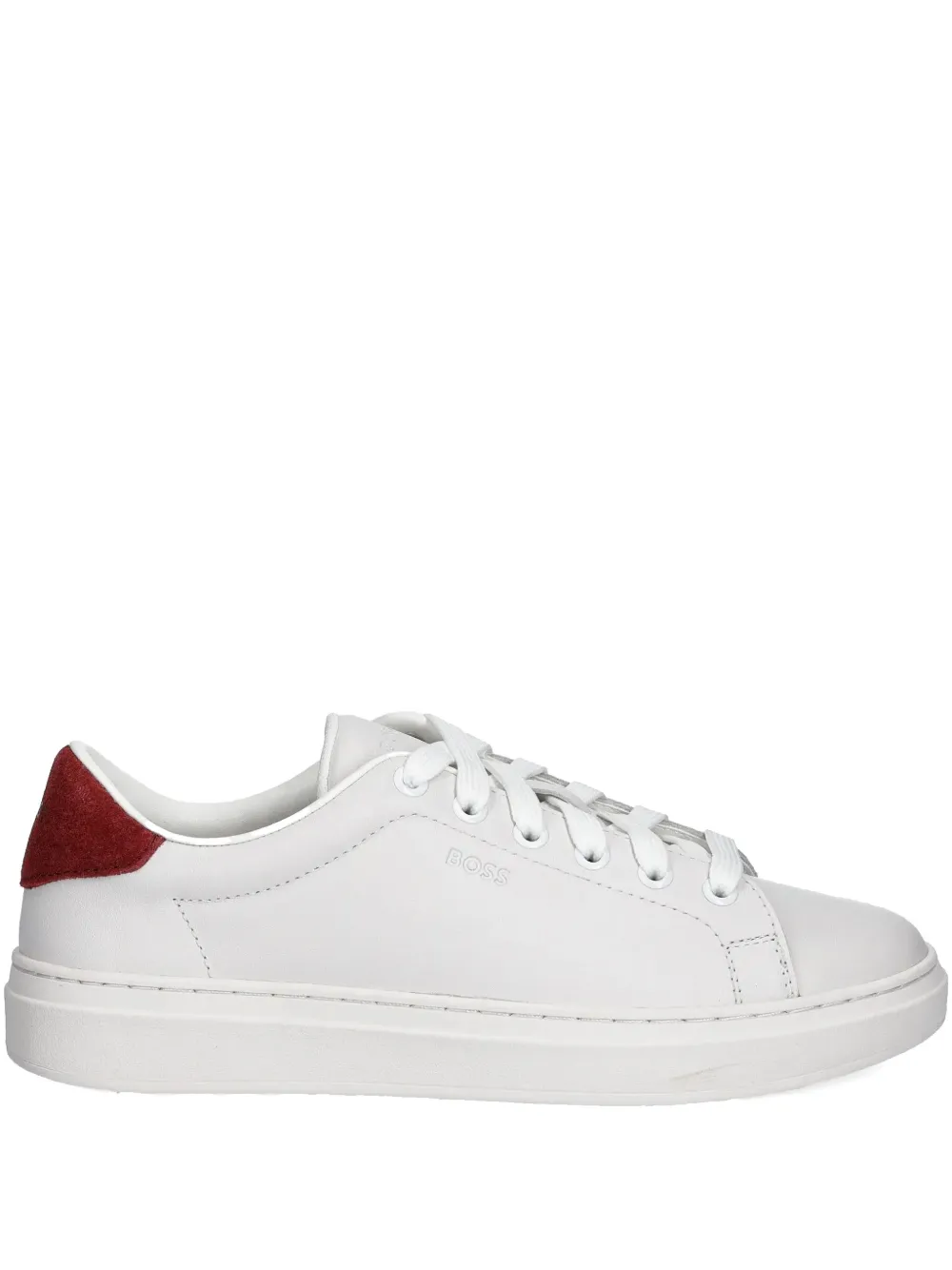 Hugo Boss Leather Sneakers In White