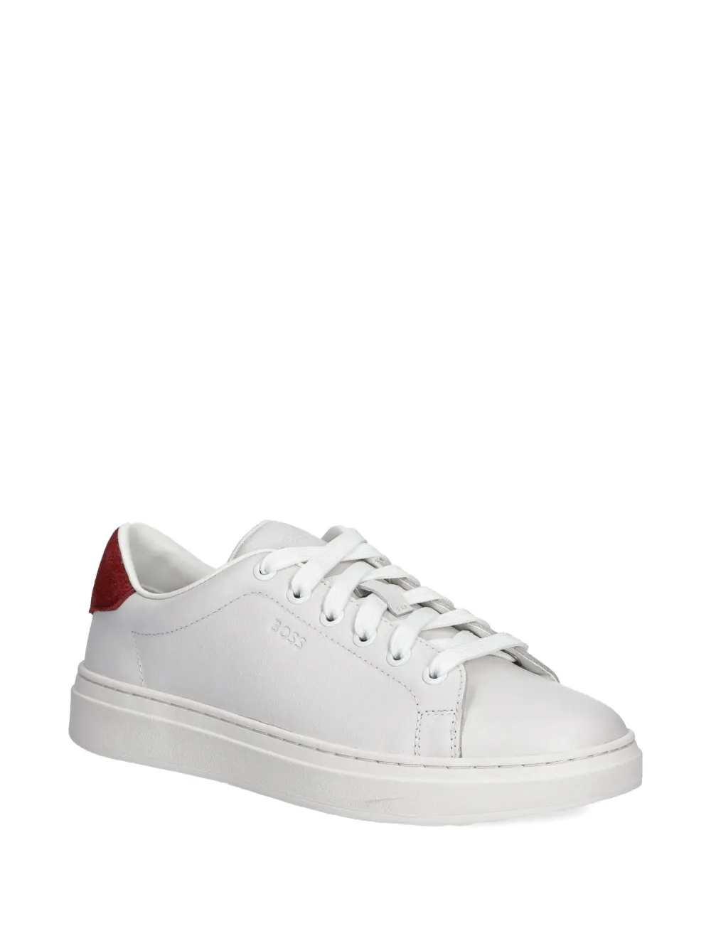 Hugo Boss Leather Sneakers In White