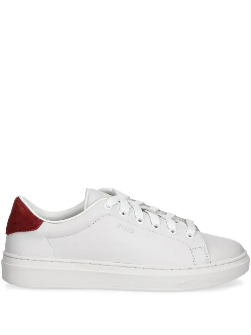 Baskets en cuir à logo emé - BOSS - Modalova