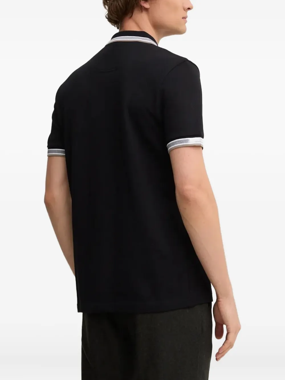 BOSS striped-collar polo shirt | Image 2