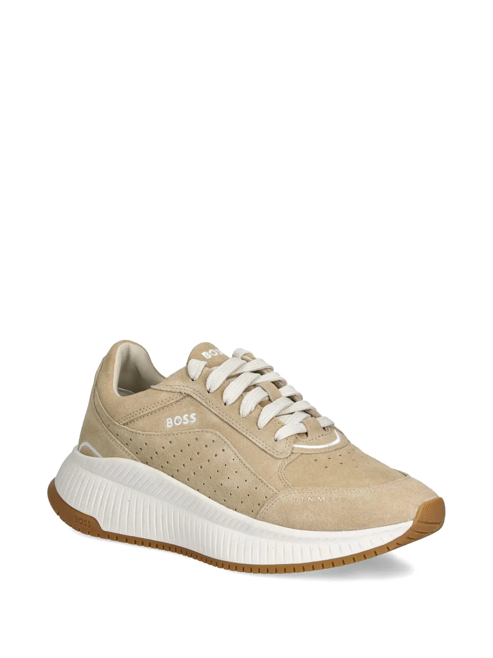 BOSS logo-print sneakers - Beige
