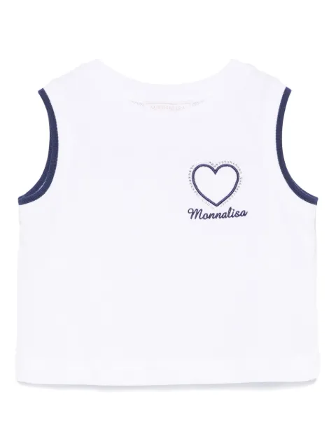 Monnalisa heart-motif tank top